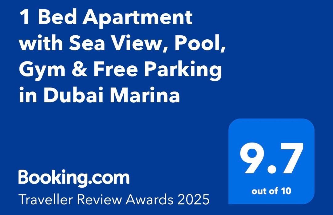 1 Bed Apartment With Sea View, Pool, Gym & Free Parking In Dubai Marina 외부 사진